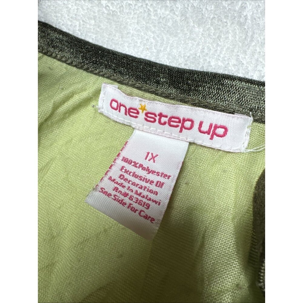 Y2K One Step Up Plus Vtg Lace Fairycore Babydoll Cami Coquette Floral Tank  1X - Picture 5 of 9